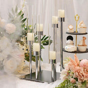 24" tall Candelabra Candle Holder Centerpiece with Glass