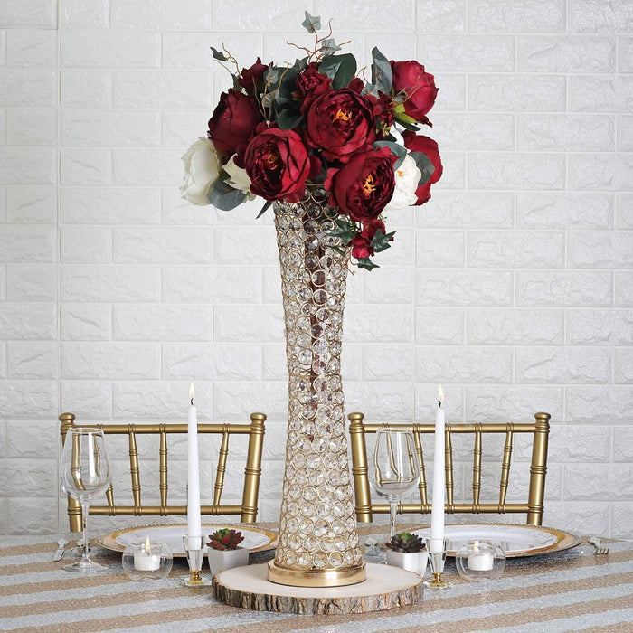 2 pcs 22 tall Faux Crystal Beaded Vases Centerpieces