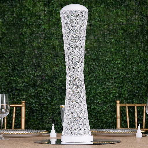 24" tall Wedding Vase Centerpiece with Faux Crystals CHDLR_025_PARENT