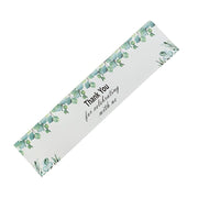 24 Thank You with Leaves Stickers Party Water Bottle Labels - White and Green STK_BOTT_TYCLB01_GRN