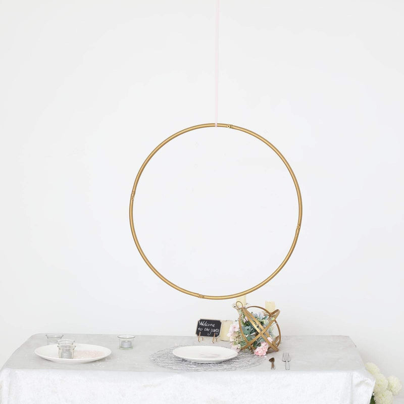 24" wide Round Metal Floral Hoop Wreath Ring