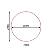 24" wide Round Metal Floral Hoop Wreath Ring - Rose Gold WOD_HOPMET2_24_054