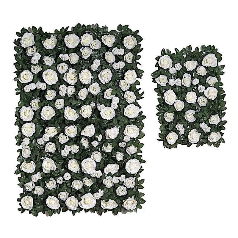 24" x 18" Rose Silk Flowers Wall Backdrop Panel