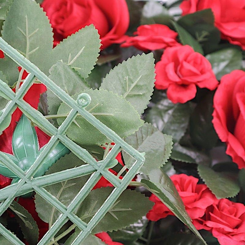 24" x 18" Rose Silk Flowers Wall Backdrop Panel