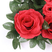 24" x 18" Rose Silk Flowers Wall Backdrop Panel