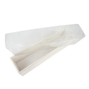 24" x 6" Natural Wood Rectangular Plant Holder Boxes Centerpieces - White WOD_PLNT01_24x6_WHT