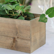24" x 6" Wood Rectangular Box Planter Holders Centerpieces - Brown WOD_PLNT01_24X6_NAT