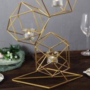 25.5" tall Jointed Geometric Stand with Glass Votive Candle Holders