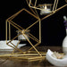 25.5" tall Jointed Geometric Stand with Glass Votive Candle Holders