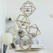 25.5" tall Jointed Geometric Stand with Glass Votive Candle Holders