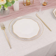 25 Decagonal 7" Salad Dinner Paper Plates - Disposable Tableware