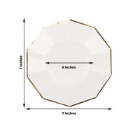 25 Decagonal 7" Salad Dinner Paper Plates - Disposable Tableware