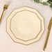 25 Decagonal 7" Salad Dinner Paper Plates - Disposable Tableware