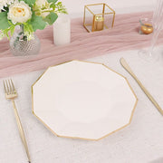 25 Decagonal 9" Salad Dinner Paper Plates - Disposable Tableware