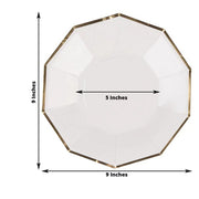 25 Decagonal 9" Salad Dinner Paper Plates - Disposable Tableware