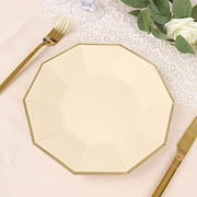 25 Decagonal 9" Salad Dinner Paper Plates - Disposable Tableware