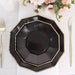 25 Decagonal 9" Salad Dinner Paper Plates - Disposable Tableware DSP_PPGD0001_9_BLKGD