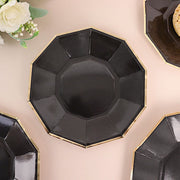 25 Decagonal Salad Dinner Paper Plates - Disposable Tableware DSP_PPGD0001_7_BLKGD