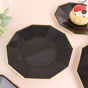 25 Decagonal Salad Dinner Paper Plates - Disposable Tableware DSP_PPGD0001_7_BLKGD