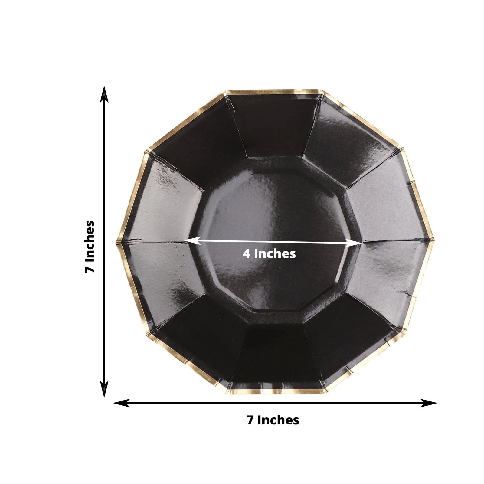 25 Decagonal Salad Dinner Paper Plates - Disposable Tableware DSP_PPGD0001_7_BLKGD