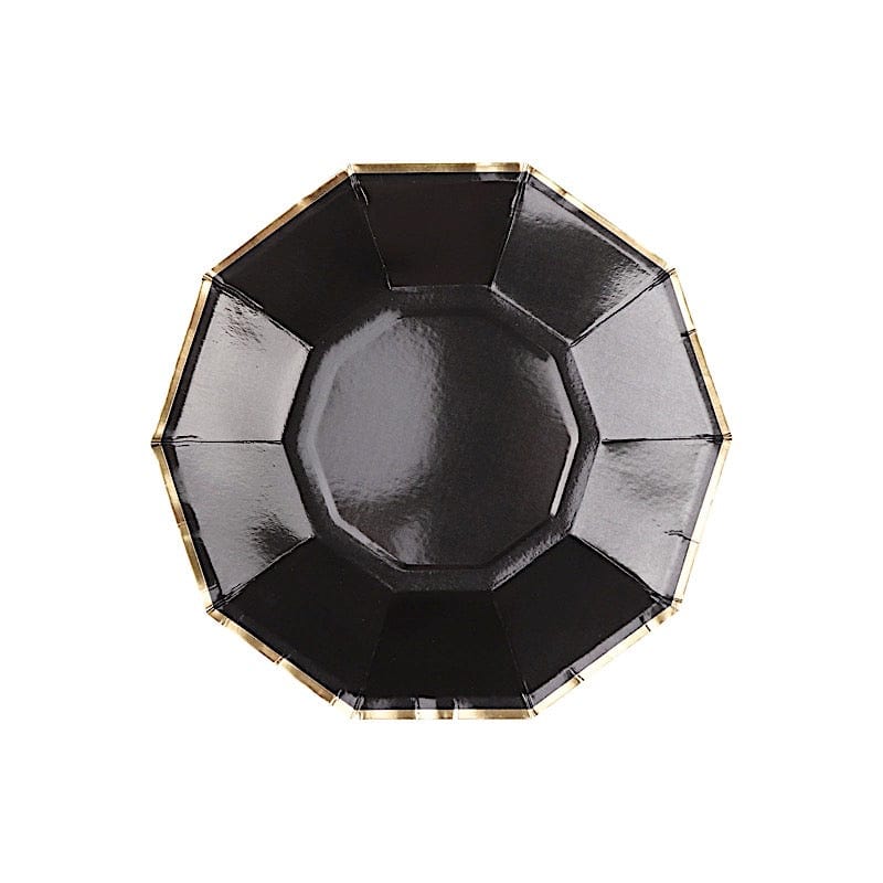 25 Decagonal Salad Dinner Paper Plates - Disposable Tableware DSP_PPGD0001_7_BLKGD