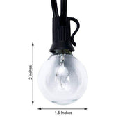 25 ft long 28 Incandescent Bulbs String Lights Garland - Warm White LED_BALL13_25FT_CLR