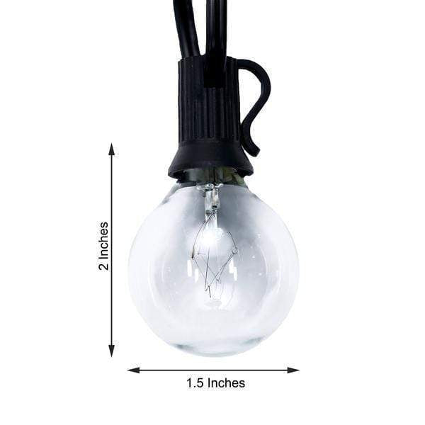 25 ft long 28 Incandescent Bulbs String Lights Garland - Warm White LED_BALL13_25FT_CLR