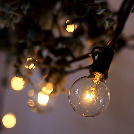 25 ft long 28 Incandescent Bulbs String Lights Garland - Warm White LED_BALL13_25FT_CLR