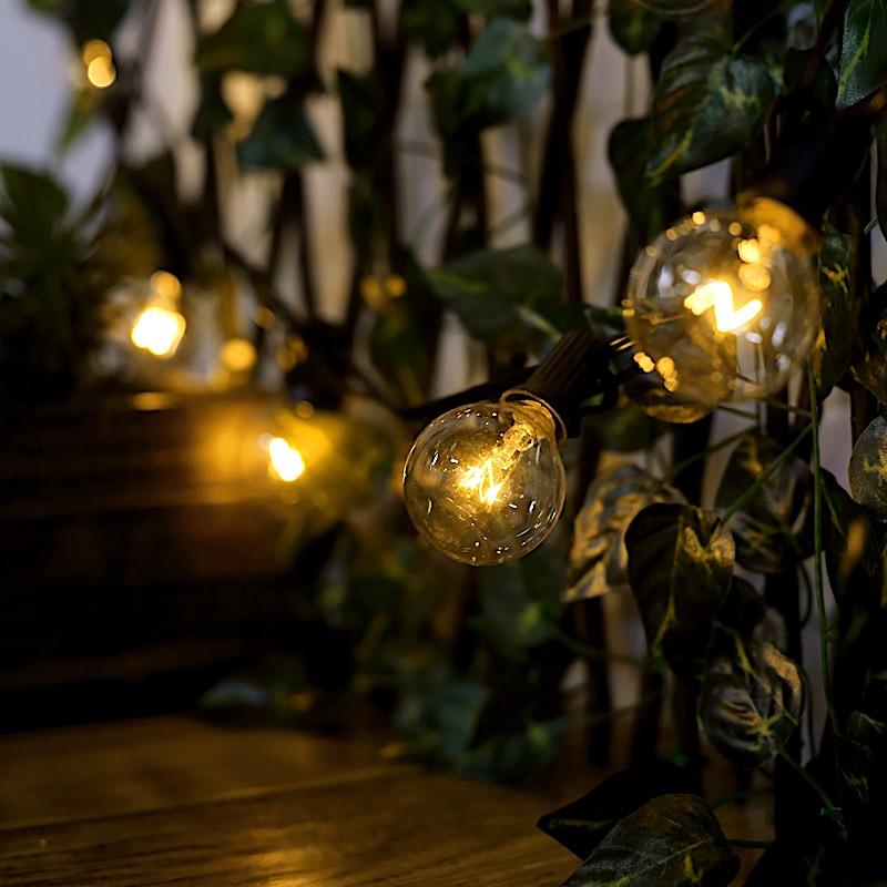 25 ft long 28 Incandescent Bulbs String Lights Garland - Warm White LED_BALL13_25FT_CLR