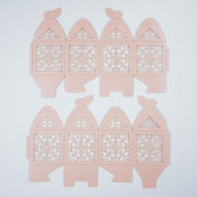 25 Lacer Cut Lace Design Party Favor Boxes with Butterfly Top