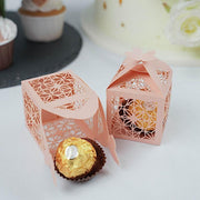 25 Lacer Cut Lace Design Party Favor Boxes with Butterfly Top