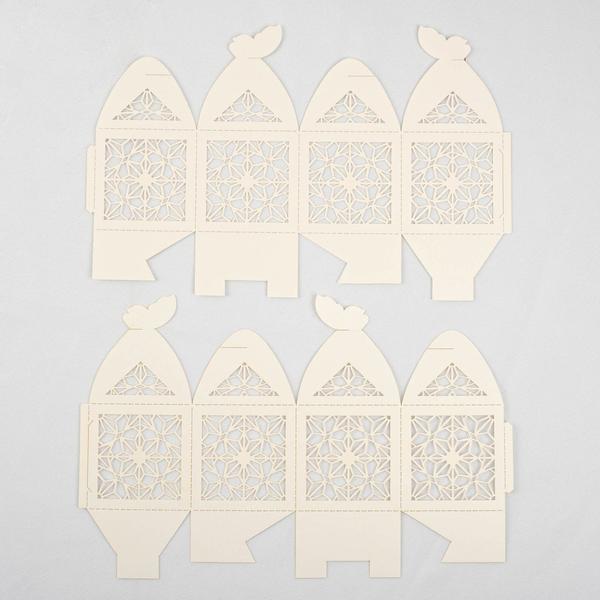 25 Lacer Cut Lace Design Party Favor Boxes with Butterfly Top