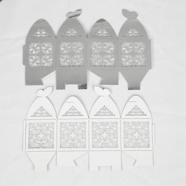 25 Lacer Cut Lace Design Party Favor Boxes with Butterfly Top