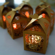 25 Lacer Cut Lace Design Party Favor Boxes with Butterfly Top