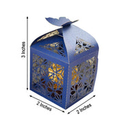 25 Lacer Cut Lace Design Party Favor Boxes with Butterfly Top