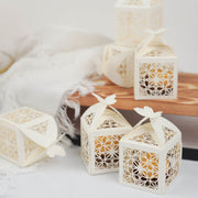 25 Lacer Cut Lace Design Party Favor Boxes with Butterfly Top
