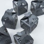 25 Lacer Cut Lace Design Party Favor Boxes with Butterfly Top BOX_2X2_BFLY01_BLK