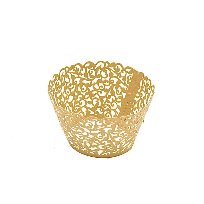 25 Laser Cut Lace Paper Cupcake Liners Muffin Wrappers