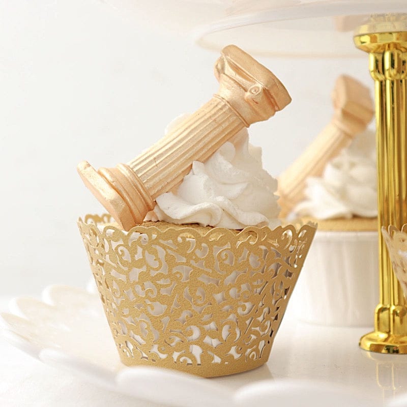 25 Laser Cut Lace Paper Cupcake Liners Muffin Wrappers