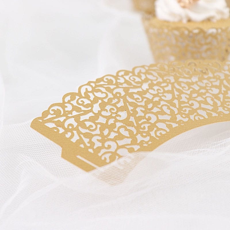 25 Laser Cut Lace Paper Cupcake Liners Muffin Wrappers