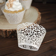 25 Laser Cut Lace Paper Cupcake Liners Muffin Wrappers