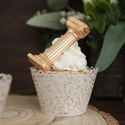 25 Laser Cut Lace Paper Cupcake Liners Muffin Wrappers