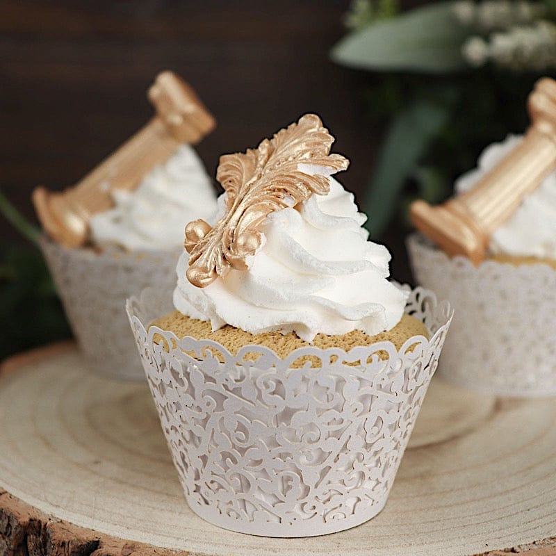 25 Laser Cut Lace Paper Cupcake Liners Muffin Wrappers
