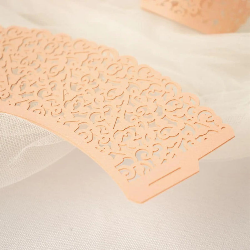 25 Laser Cut Lace Paper Cupcake Liners Muffin Wrappers