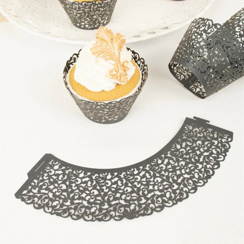 25 Laser Cut Lace Paper Cupcake Liners Muffin Wrappers