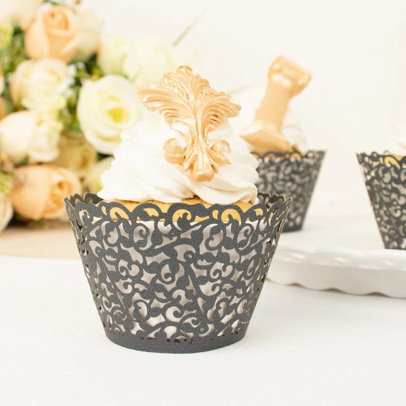 25 Laser Cut Lace Paper Cupcake Liners Muffin Wrappers