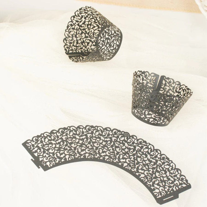 25 Laser Cut Lace Paper Cupcake Liners Muffin Wrappers