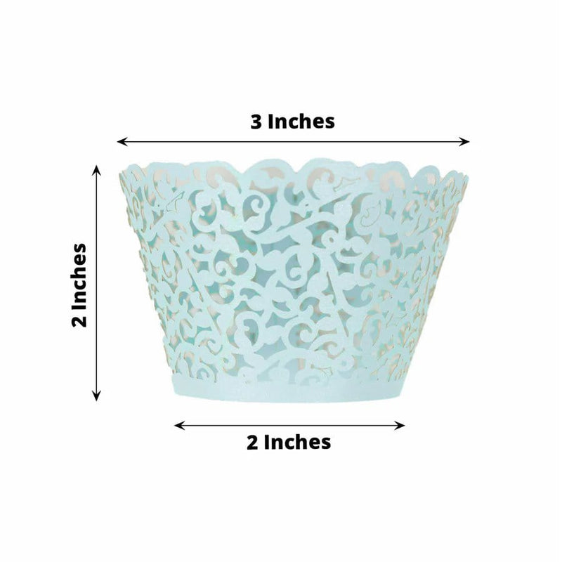 25 Laser Cut Lace Paper Cupcake Liners Muffin Wrappers