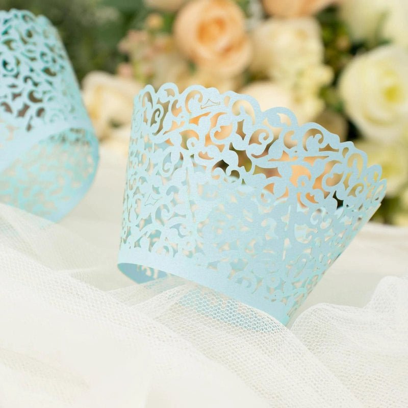 25 Laser Cut Lace Paper Cupcake Liners Muffin Wrappers
