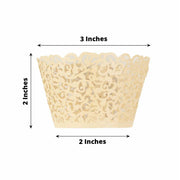 25 Laser Cut Lace Paper Cupcake Liners Muffin Wrappers